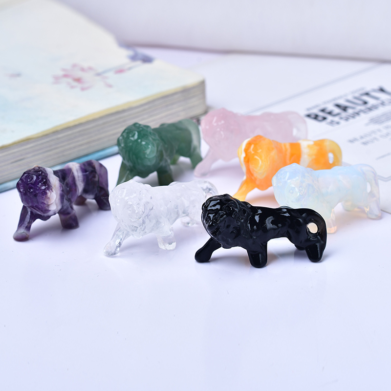 Lion Stationery & Office Supply(Kunshan)Co.Ltd - حجر السج الطبيعي الأسد الكريستال الأحجار