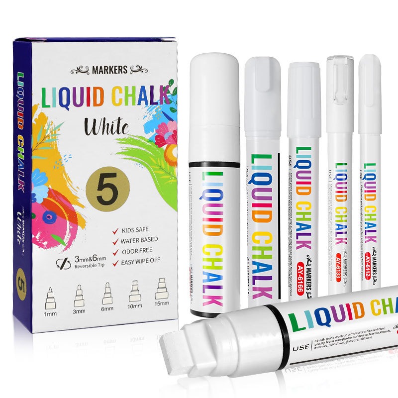 Whiteboard Marker Set - 5 قطع/مجموعة علامات الطباشير البيضاء علامات