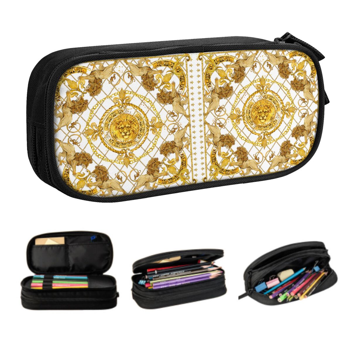 Lion Stationery & Office Supply(Kunshan)Co.Ltd - مخصص فاخر الذهبي الأسد الأوروبي الأزهار