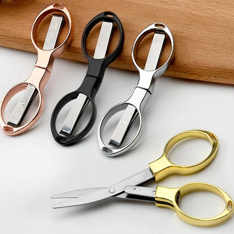 Scissors Stainless Craft - مقص صغير قابل للطي بمقبض بلاستيكي،