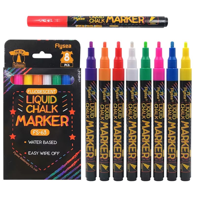 Whiteboard Marker Set - 8 قطع من أقلام الطباشير السائلة