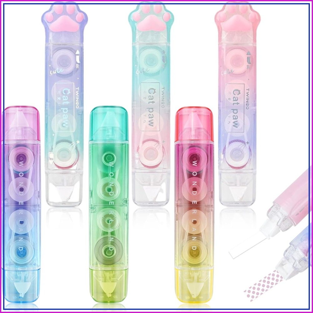 Correction Tape Roller - 6 قطع شريط تصحيح، شريط لاصق