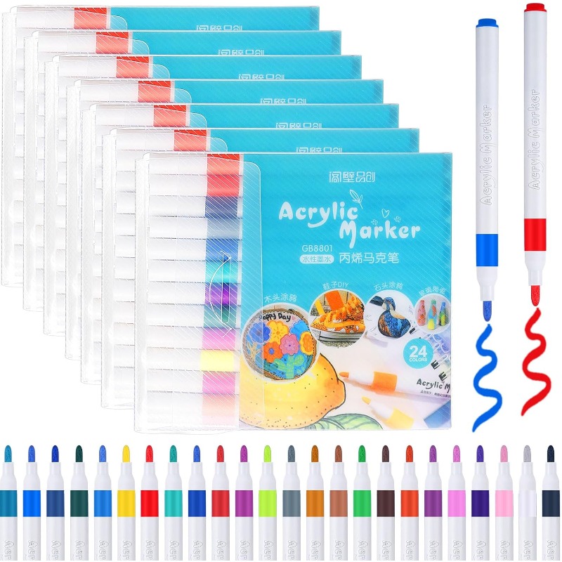 Highlighter Set Pastel - أقلام طلاء أكريليك بـ 12/24/36 لونًا،