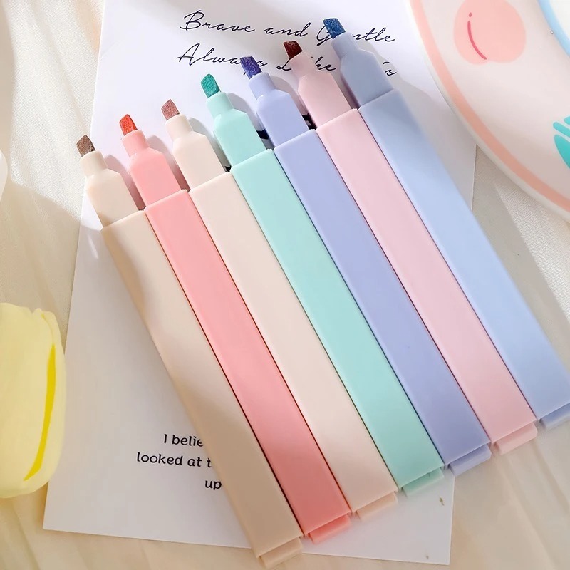 Highlighter Set Pastel - 6 قطعة/المجموعة ألوان الباستيل هيغليغتر Kawaii