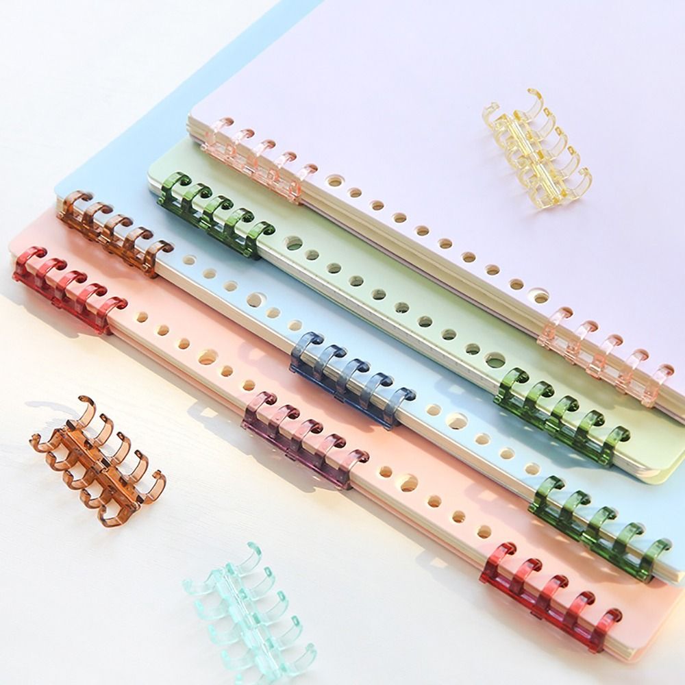 Binding Comb Plastic - 10 قطع من حلقات التدبيس البلاستيكية