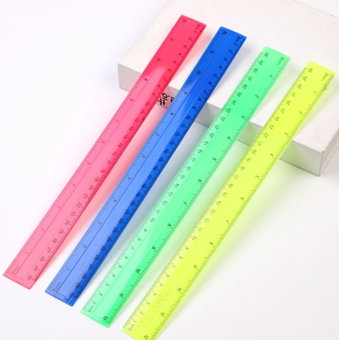 Ruler Set Transparent - 4 قطعة/الحزمة مساطر مستقيمة من البلاستيك