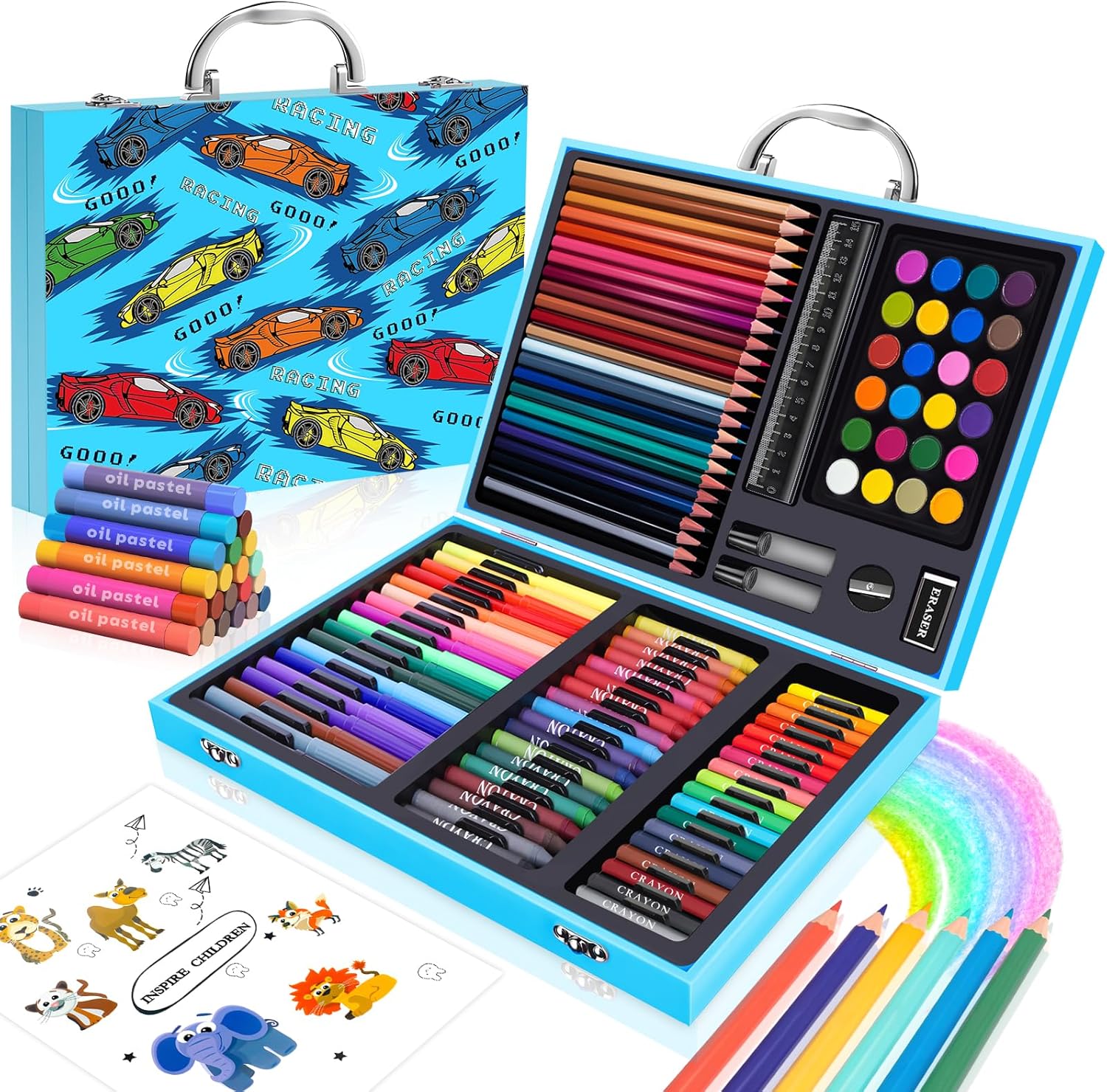 Highlighter Set Pastel - مجموعة أدوات فنية وحرفية 110 قطعة،