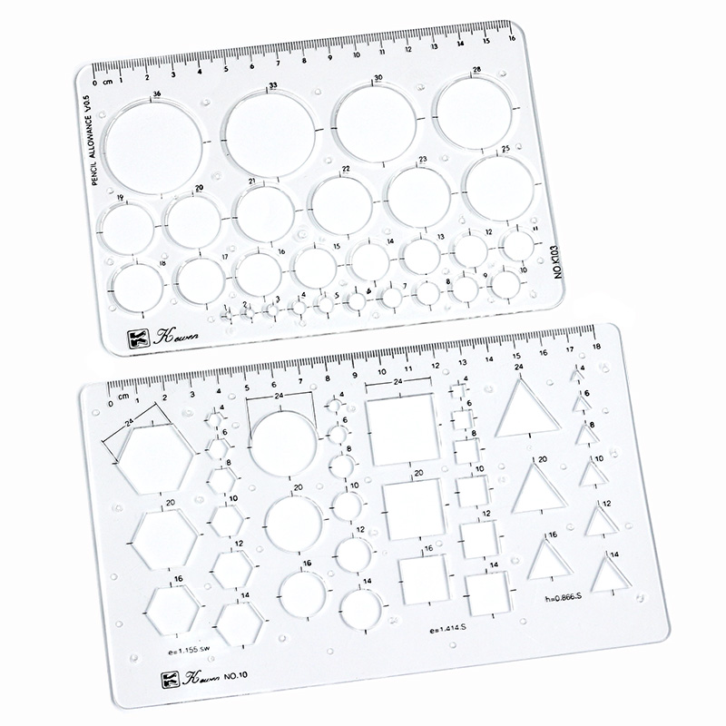 Ruler Set Transparent - حجم رسم شفاف مسطرة مربعة الشكل
