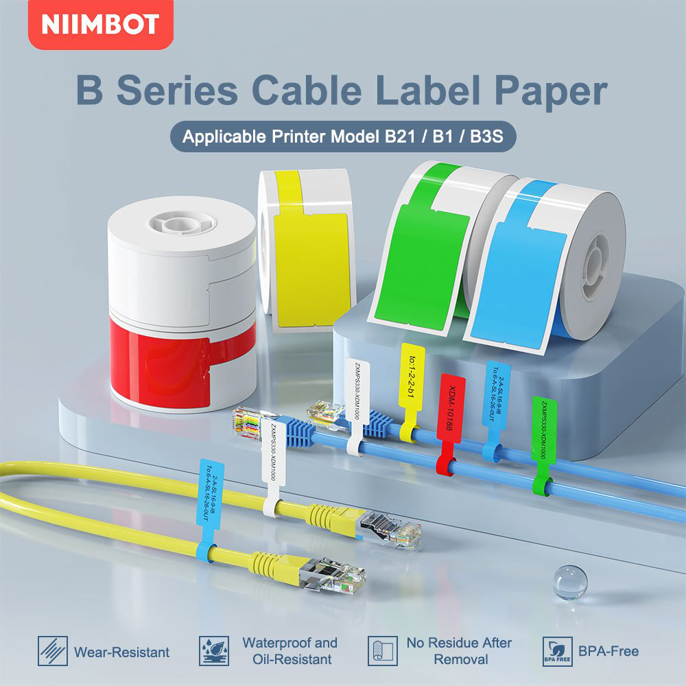 Label Printer Tape - Niimbot كابل التسمية طابعة محمولة الحرارية