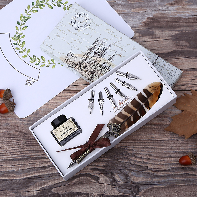 Fountain Pen Ink - طقم قلم حبر ريشي عتيق مع