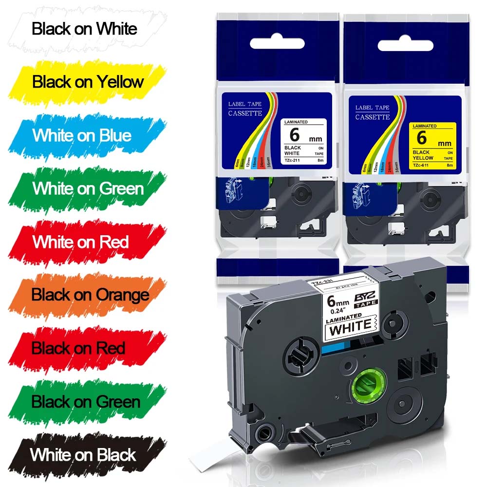 Label Printer Tape - شريط لاصق TZe211 Ptouch مقاس 6