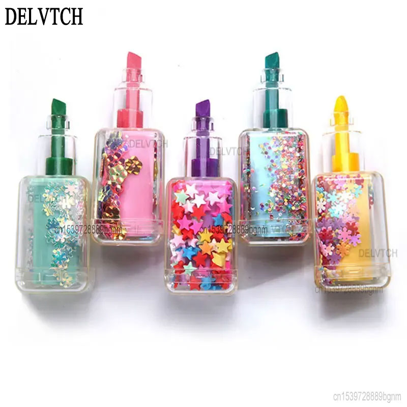 Highlighter Set Pastel - 5 قطعة مجموعة صغيرة الترتر مسمار
