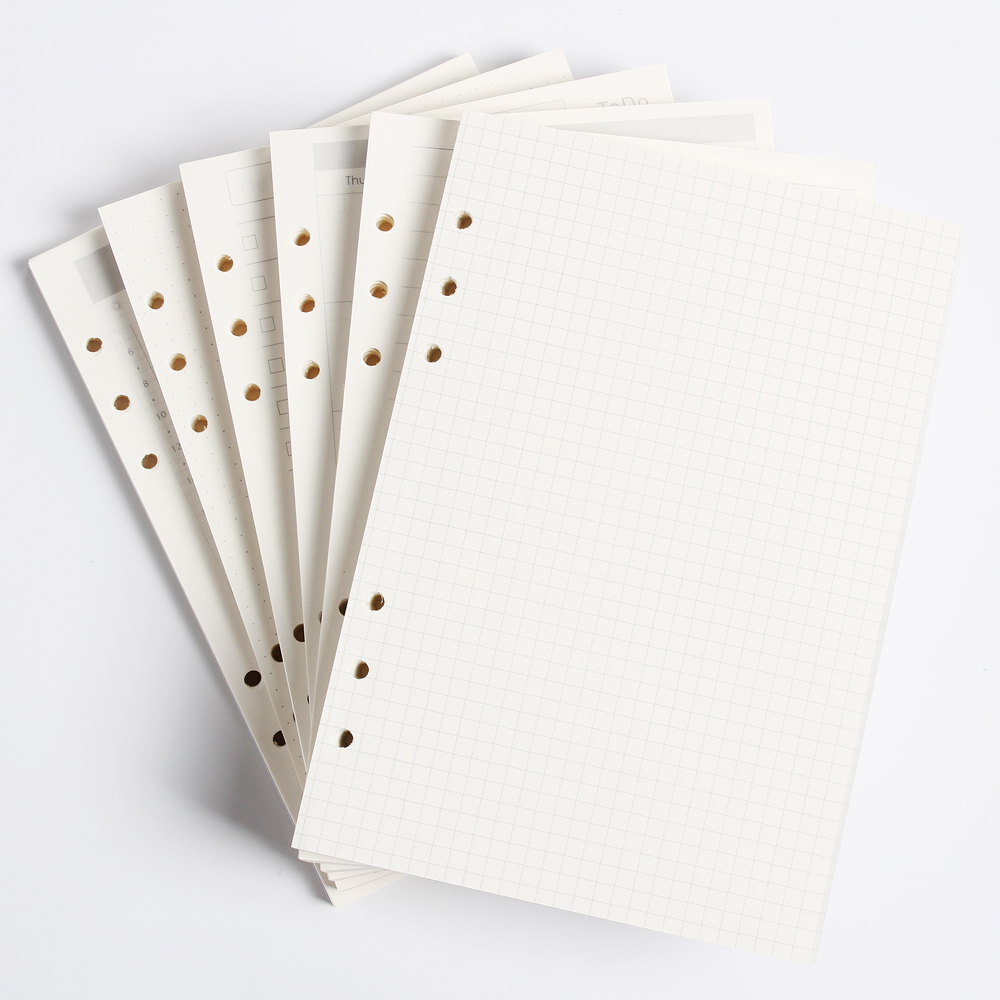 Notebook Dotted A5 - الكلاسيكية 6 ثقوب الموثق دفتر الداخلية
