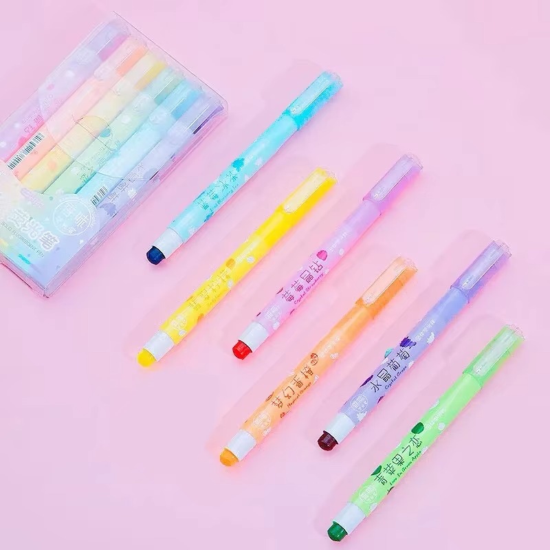 Highlighter Set Pastel - 6 ألوان/مجموعة من أقلام تمييز جل