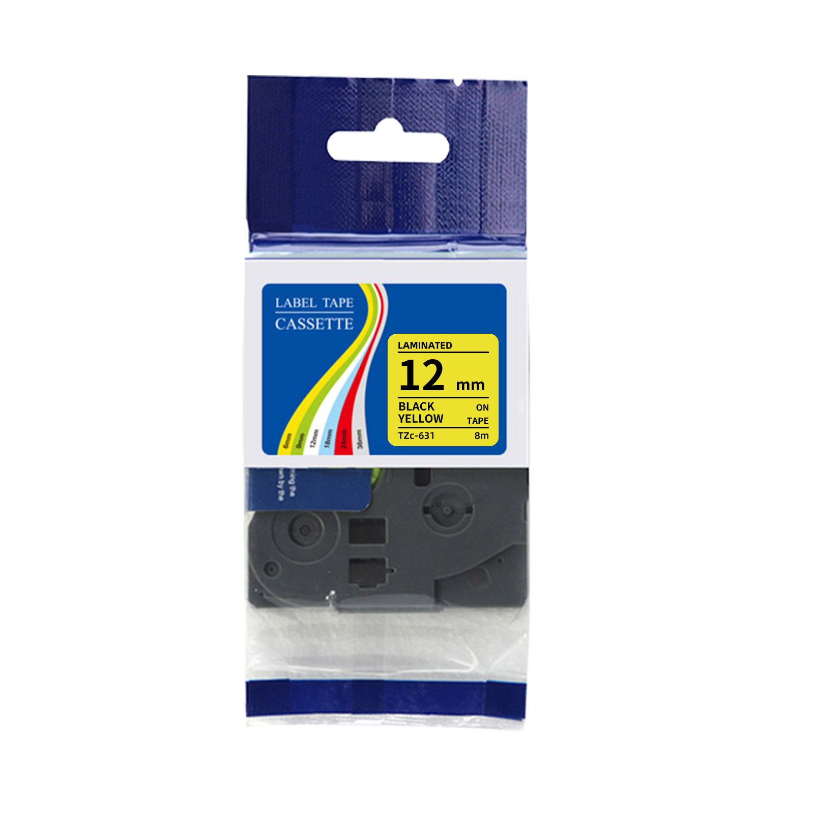 Label Printer Tape - شريط ملصقات متوافق TZe 631 أسود