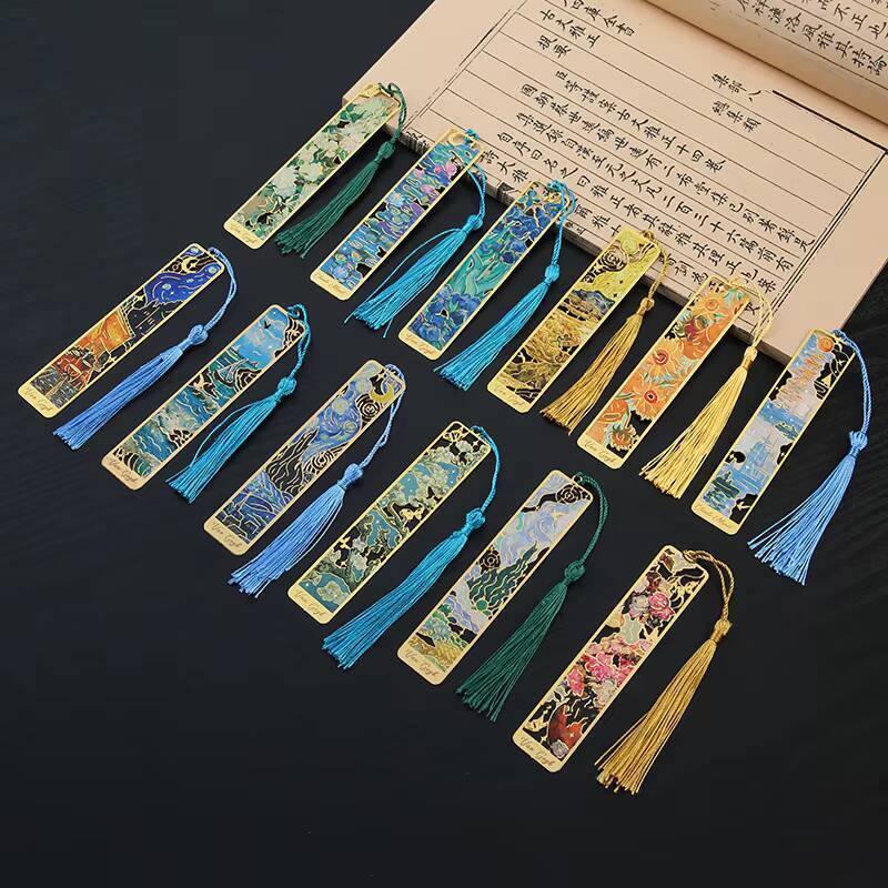 1-6-12 قطعة علامة كتاب معدنية  - مراجعة Office Supply Office Stationery Items وسعره