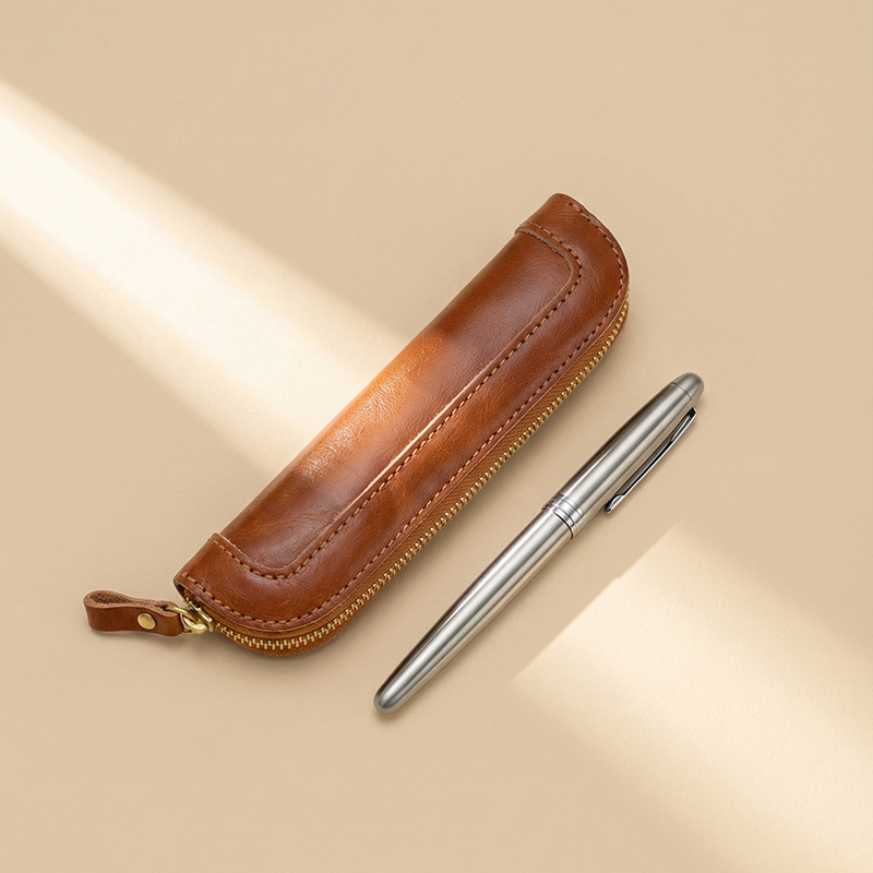 حافظة أقلام جلدية عتيقة الطراز - مراجعة Tan Stationery & Office Supply وسعره
