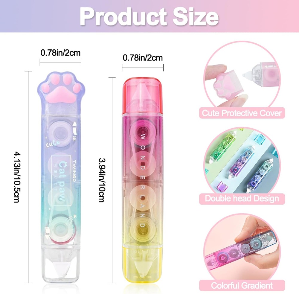 6 قطع شريط تصحيح، شريط لاصق 2  - مراجعة Correction Tape Roller وسعره