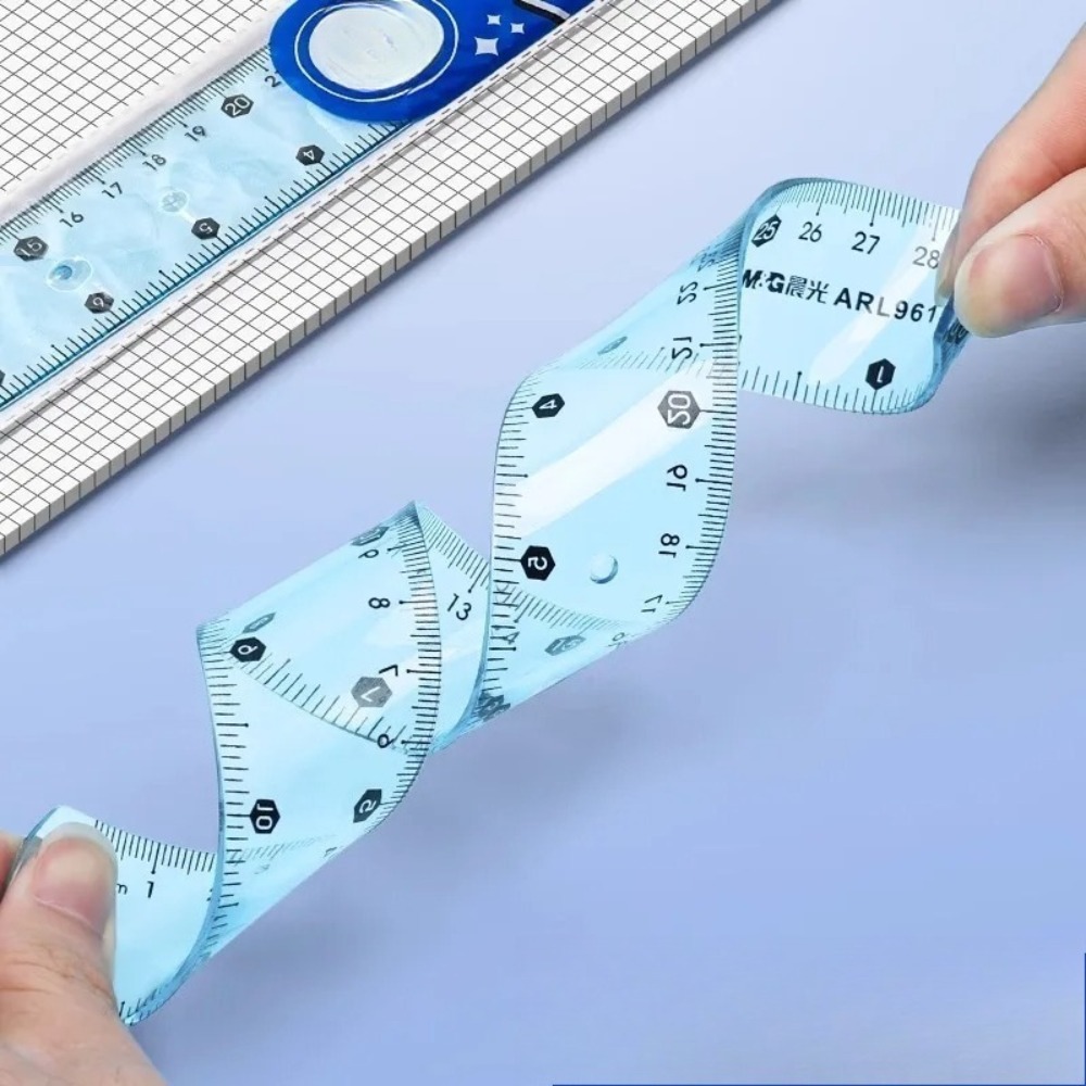 مسطرة شفافة ناعمة 1/3 قطعة، مس - مراجعة Ruler Set Transparent وسعره