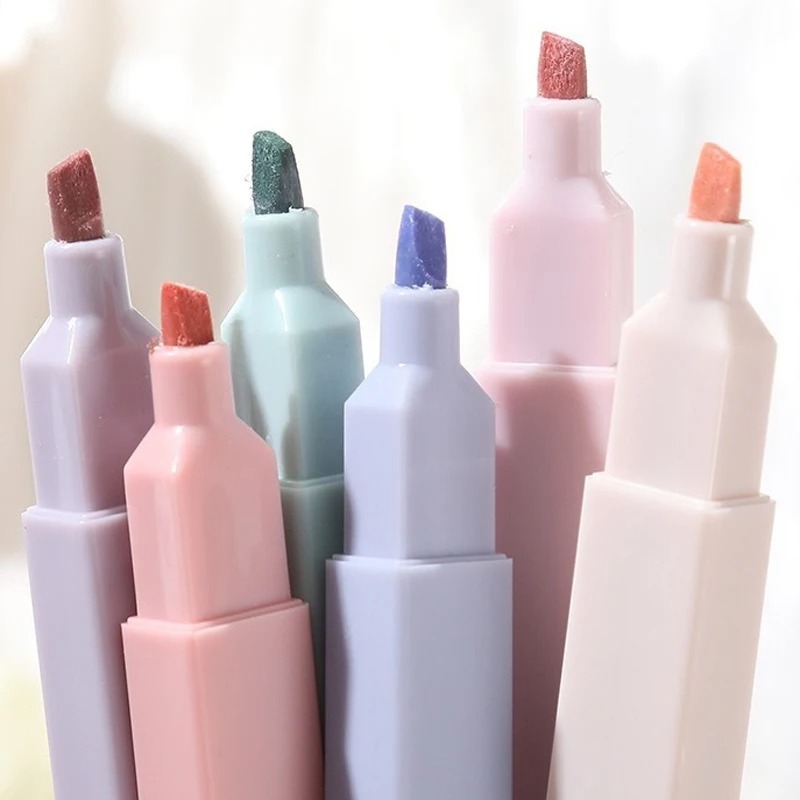 6 قطعة/المجموعة ألوان الباستيل - مراجعة Highlighter Set Pastel وسعره