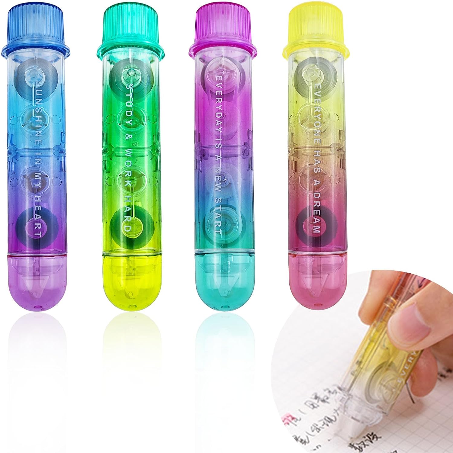 4 عبوات من شريط تصحيح أبيض 2 ف - مراجعة Correction Tape Roller وسعره