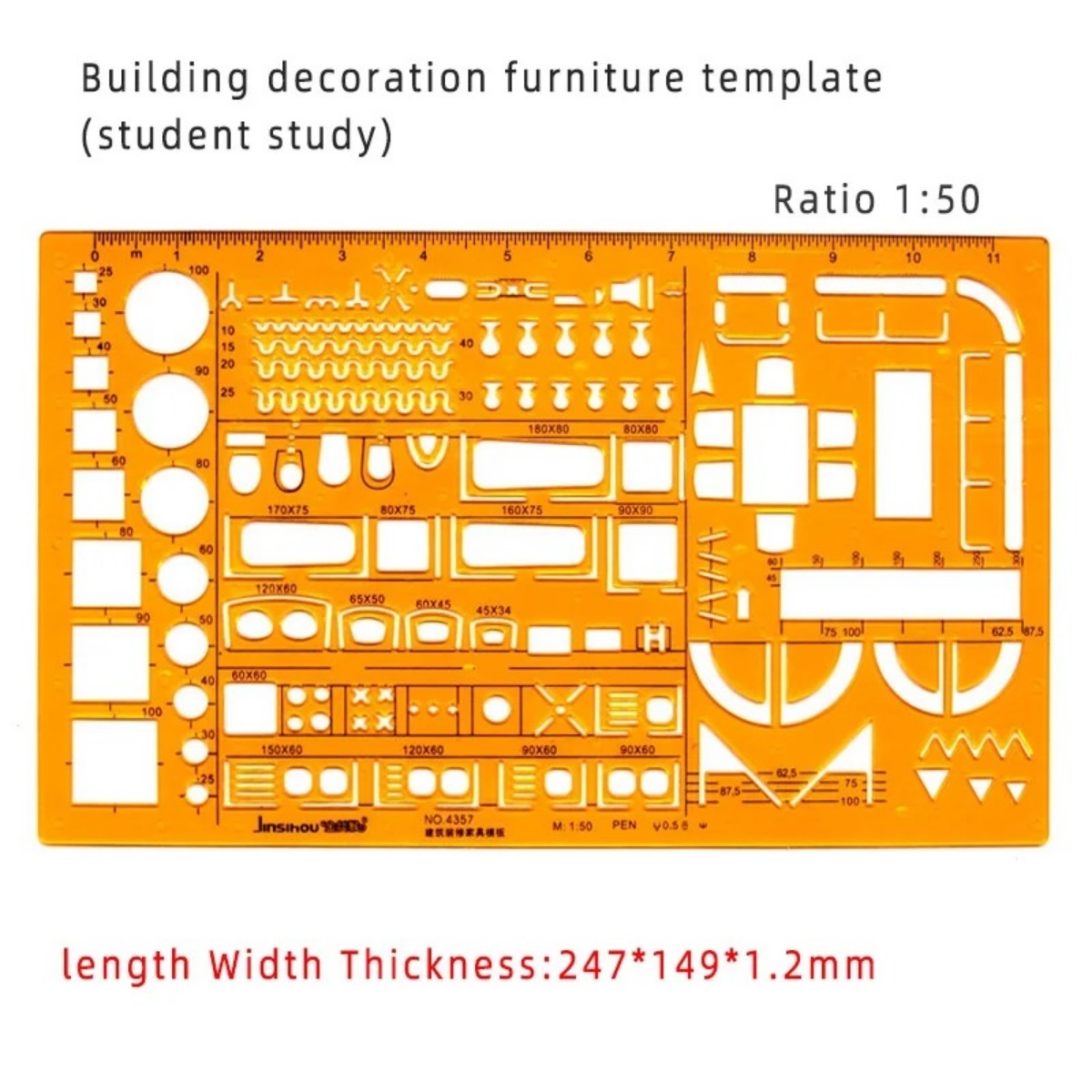 مجموعة قوالب رسم هندسية مع مسط - مراجعة Ruler Set Transparent وسعره