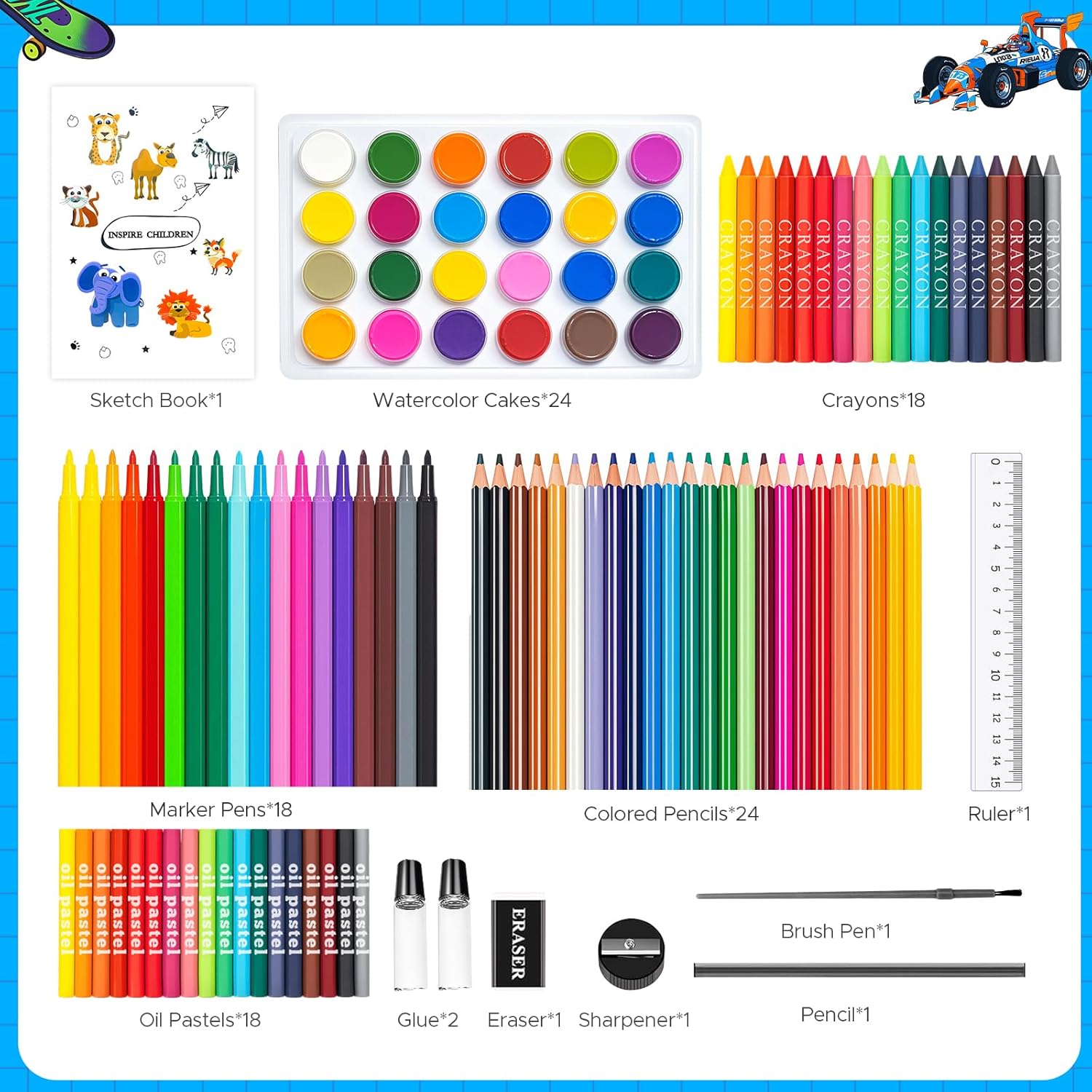 مجموعة أدوات فنية وحرفية 110 ق - مراجعة Highlighter Set Pastel وسعره