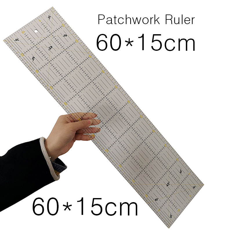 1 قطعة 60x15x0.3 سنتيمتر الاكر - مراجعة Ruler Set Transparent وسعره