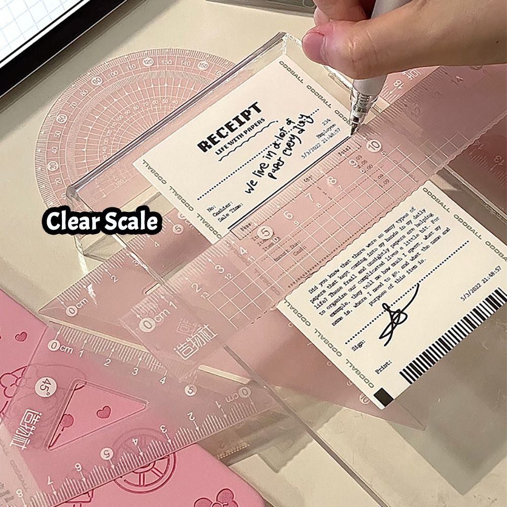 4 قطعة/المجموعة متعددة الوظائف - مراجعة Ruler Set Transparent وسعره