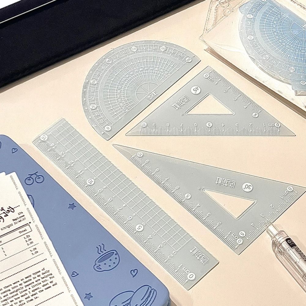4 قطعة/المجموعة متعددة الوظائف - مراجعة Ruler Set Transparent وسعره
