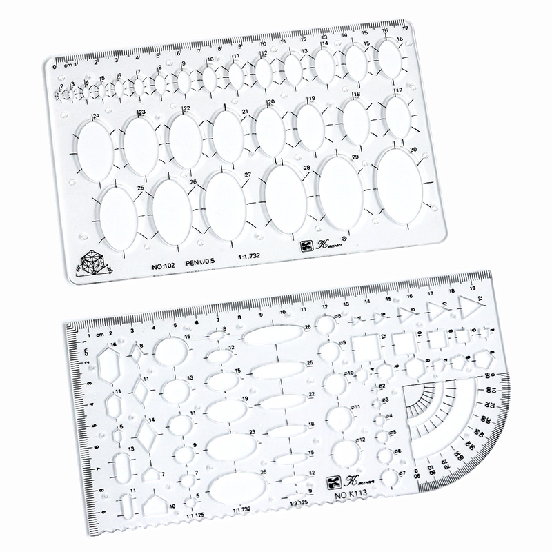 حجم رسم شفاف مسطرة مربعة الشكل - مراجعة Ruler Set Transparent وسعره
