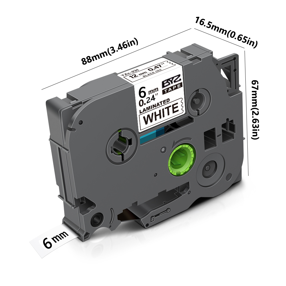 شريط لاصق TZe211 Ptouch مقاس 6 - مراجعة Label Printer Tape وسعره