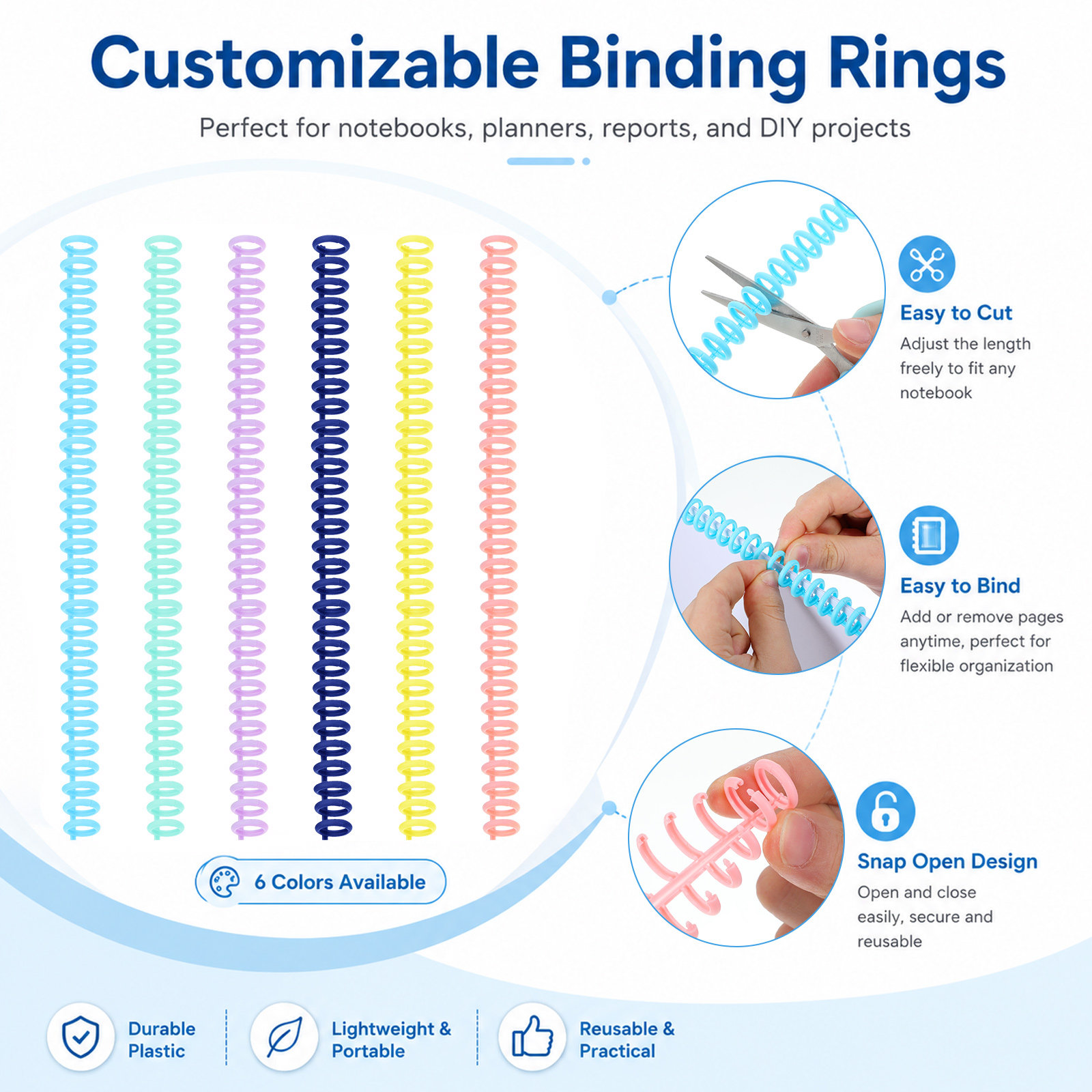 12 قطعة من حلقات الربط البلاست - مراجعة Binding Comb Plastic وسعره