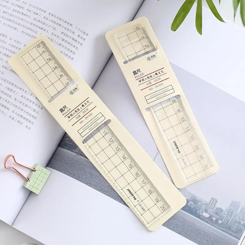 1 قطعة Simple15cm 18 سنتيمتر 2 - مراجعة Ruler Set Transparent وسعره