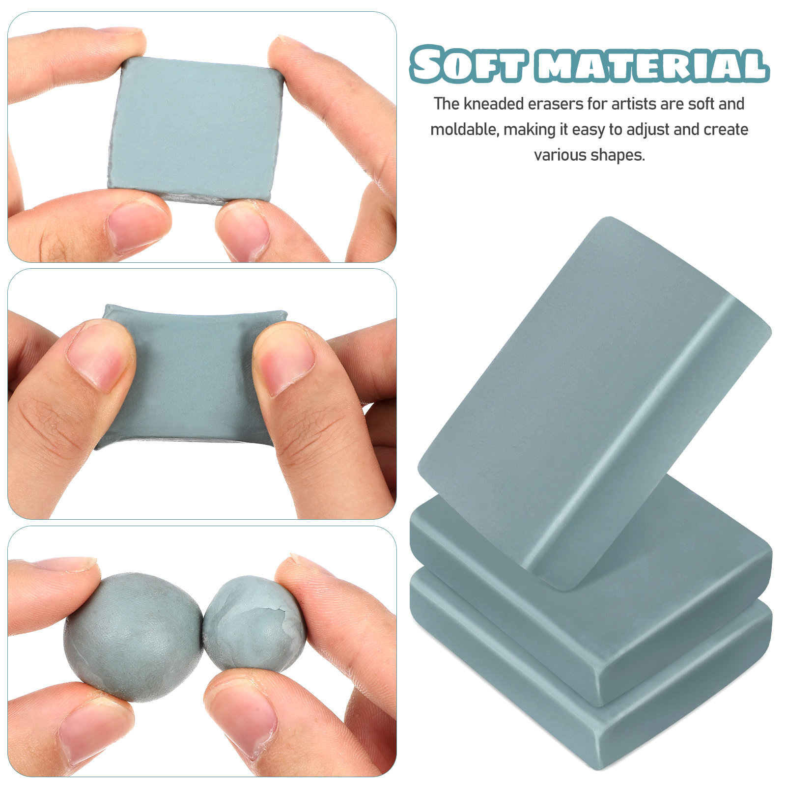 12 قطعة من الممحاة القابلة للع - مراجعة Rubber Eraser Kneaded وسعره