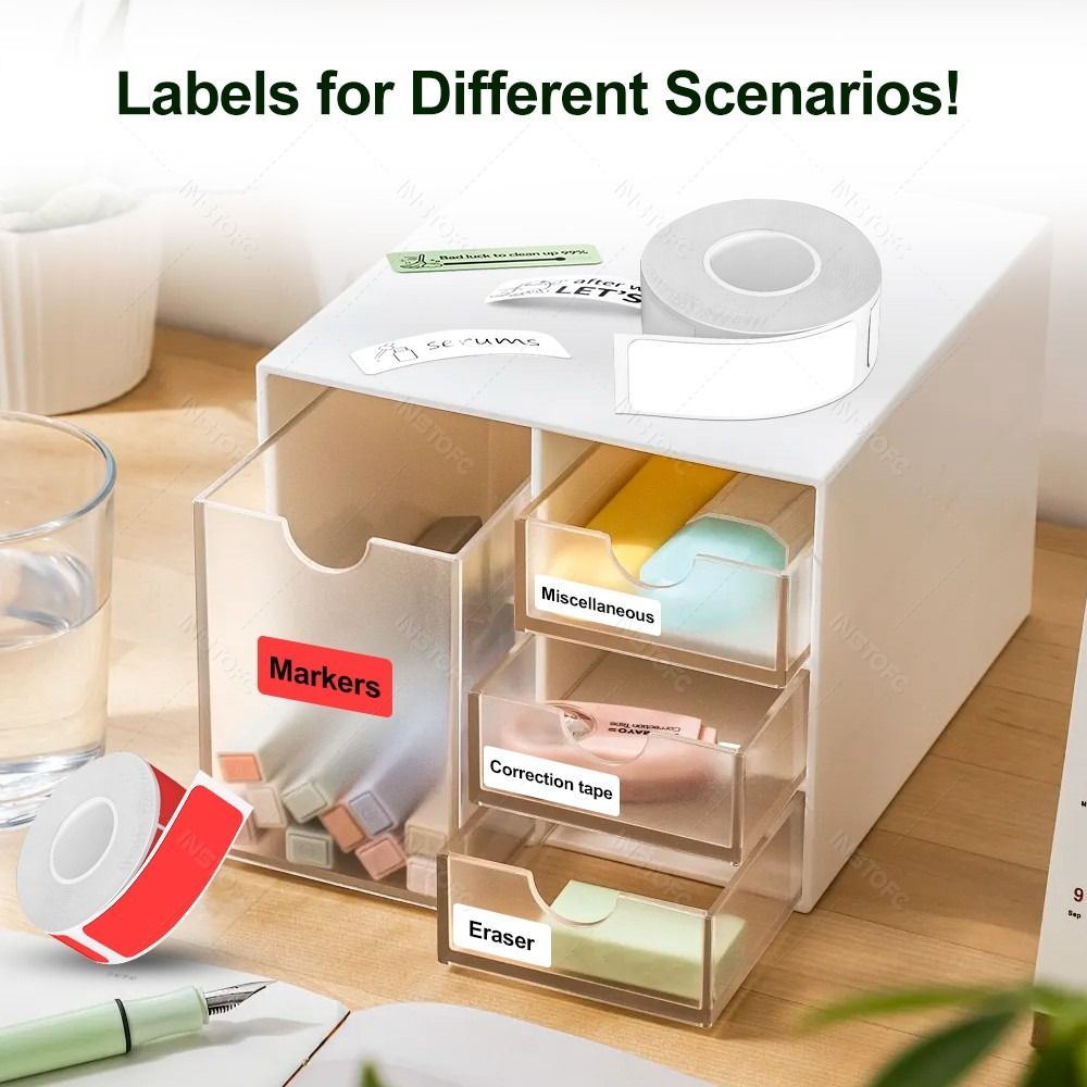 ورق طابعة الملصقات الملونة 12  - مراجعة Label Printer Tape وسعره