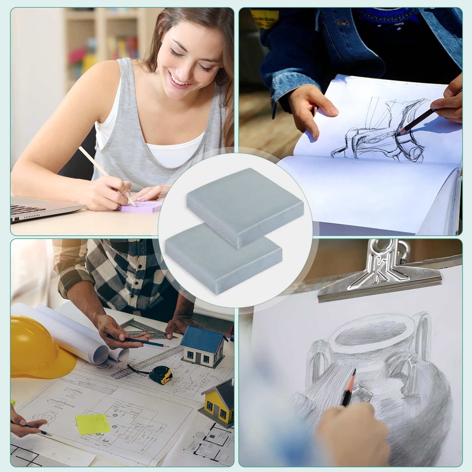 قطعتان من ممحاة قابلة للعجن لل - مراجعة Rubber Eraser Kneaded وسعره