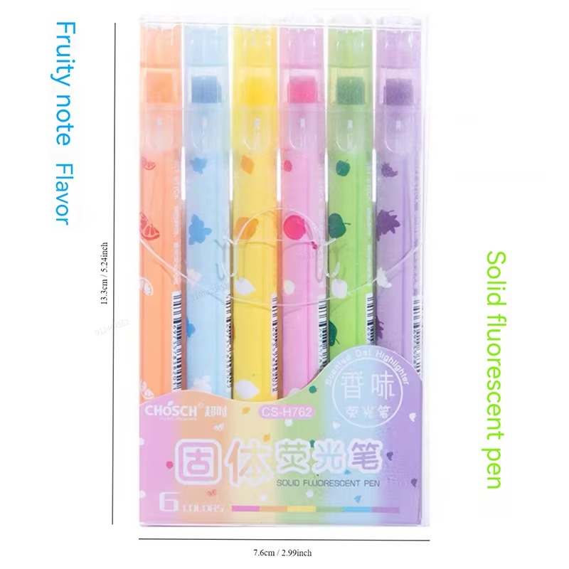 6 ألوان/مجموعة من أقلام تمييز  - مراجعة Highlighter Set Pastel وسعره